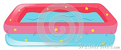 Rubber pool filled with water Vector Illustration
