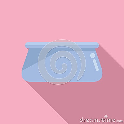Rubber pool icon flat vector. Water cleaning Vector Illustration
