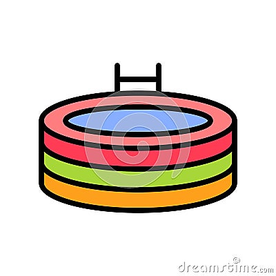 Rubber pool vector, Summer Holiday related filled icon Vector Illustration