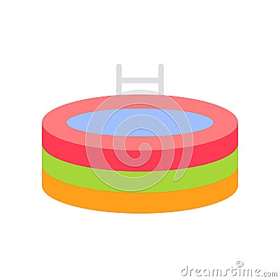 Rubber pool vector, Summer Holiday related flat icon Vector Illustration
