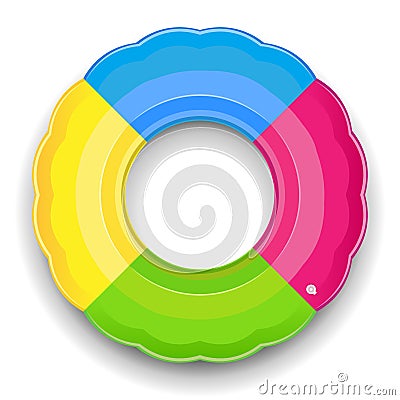 Rubber Ring Float Vector Illustration