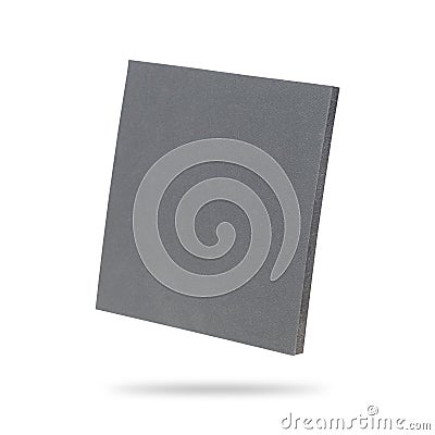 Rubber sheet isolated on white background. Piece of square plastic for industrial. Clipping paths object Stock Photo