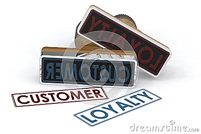 Rubber stamp with customer loyalty word Stock Photo