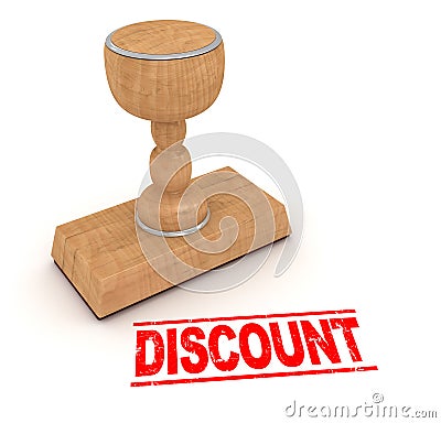 Rubber stamp - discount Stock Photo