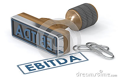 Rubber stamp with ebitda word Stock Photo