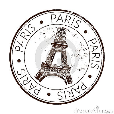 Rubber stamp paris Vector Illustration