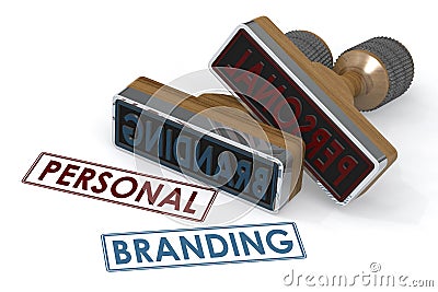 Rubber stamp with personal branding word Stock Photo