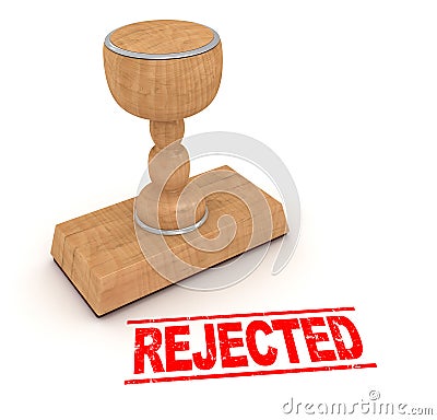 Rubber stamp - rejected Stock Photo