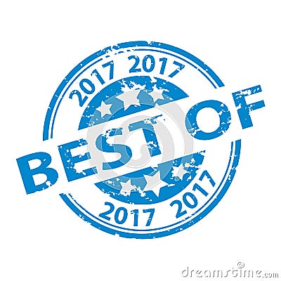 Rubber Stamp Seal - Best Of 2017 Stock Photo