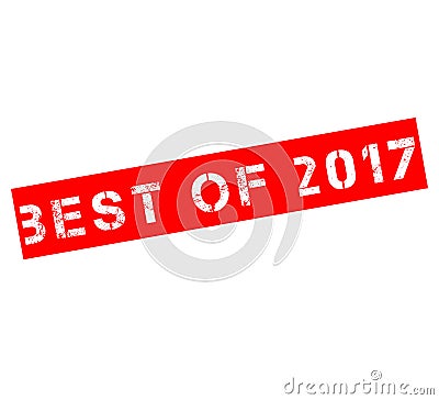 Rubber stamp with text Best of 2017 Cartoon Illustration