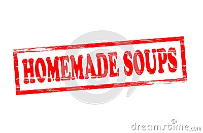 Homemade soups Cartoon Illustration