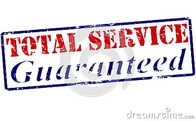 Total service guaranteed Cartoon Illustration