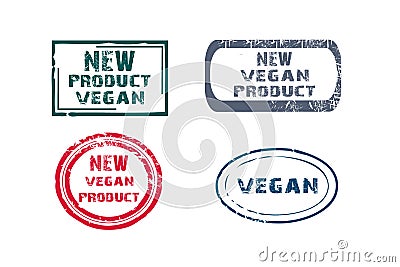 Rubber stamp Vegan Vector Illustration