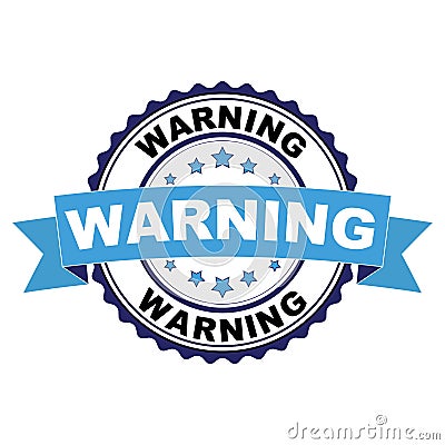 Rubber stamp with Warning concept Vector Illustration