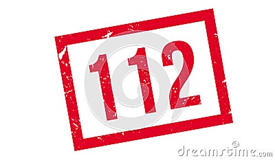 112 rubber stamp Stock Photo