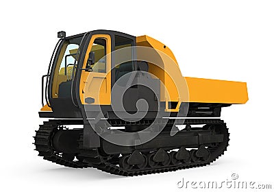 Rubber Track Crawler Carrier Stock Photo