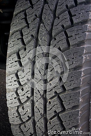 Rubber Truck Tire Stock Photo