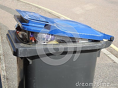 rubbish refuse landfill bins overflowing overflow strike action planet environment world business Editorial Stock Photo