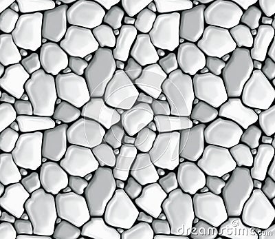 Rubble masonry, seamless Vector Illustration