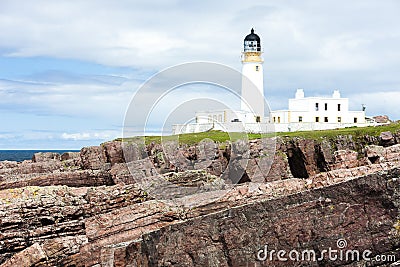 Rubha Reidh Lighthouse, Highlands, Scotland Stock Photo