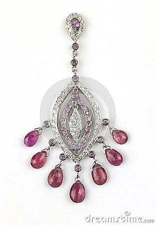 Rubies pendant Stock Photo