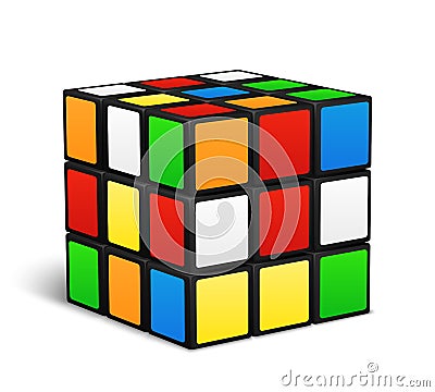 Rubik cube logic game vector illustration Vector Illustration