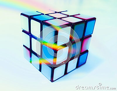 Rubik cube - Rainbow Editorial Stock Photo