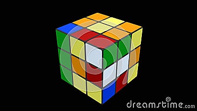 Rubikkubus die wordt opgelost Rubikkubus die wordt opgelost