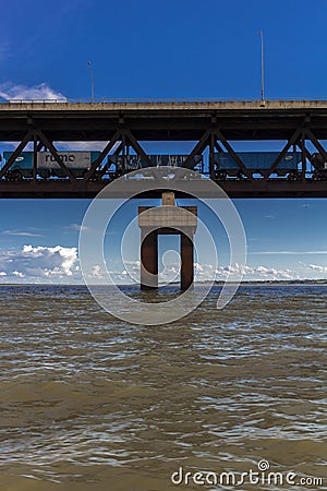 View of the Rollemberg-Vuolo railroad Bridge, Editorial Stock Photo