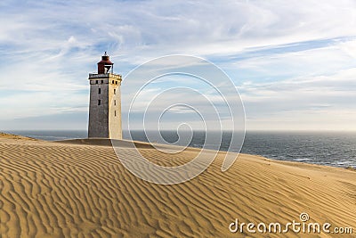 Rubjerg Knude lighthouse buried in sands on the coast of the North Sea Stock Photo