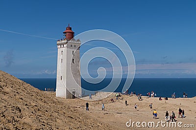 Rubjerg Knude Lighthouse, Denmark Editorial Stock Photo