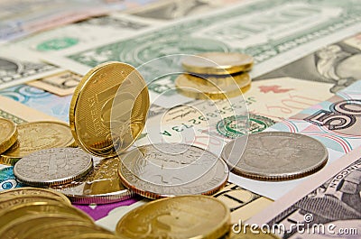 Ruble exchange rate. Stock Photo