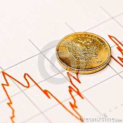 Ruble exchange rate Stock Photo