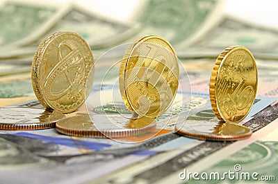 Ruble exchange rate. Stock Photo