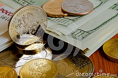 Ruble exchange rate. Stock Photo