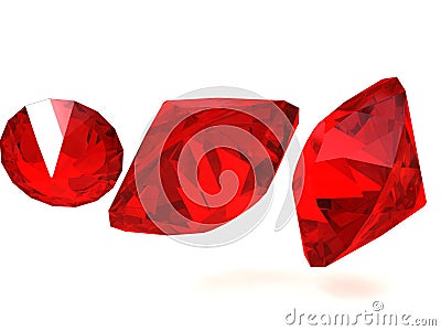 Ruby Gemstones Stock Photo