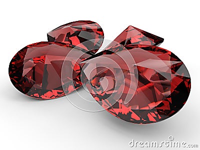 Ruby gemstones Cartoon Illustration