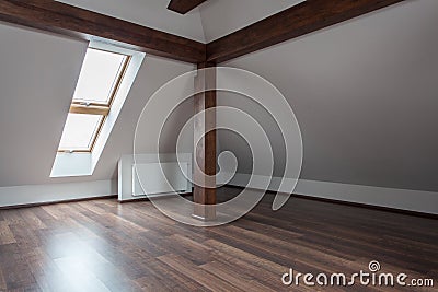 Ruby house - Empty loft Stock Photo