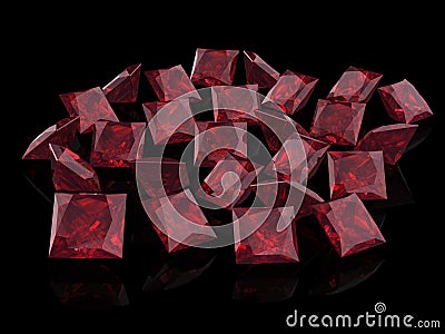 Ruby or Rodolite gemstone Stock Photo