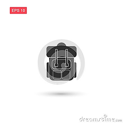 Rucksack backpack icon vector design isolated 4 Vector Illustration