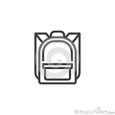 Rucksack, backpack line icon Vector Illustration