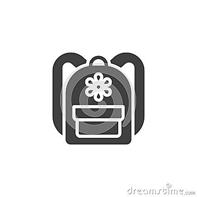 Rucksack, backpack vector icon Vector Illustration