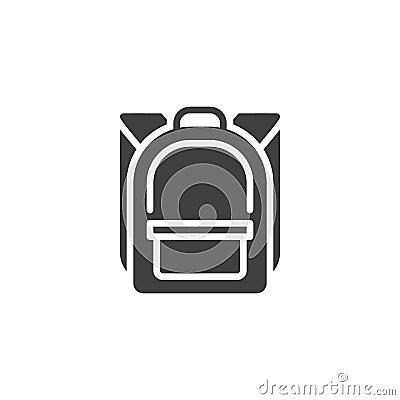 Rucksack, backpack vector icon Vector Illustration