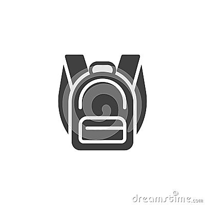 Rucksack, backpack vector icon. Cartoon Illustration