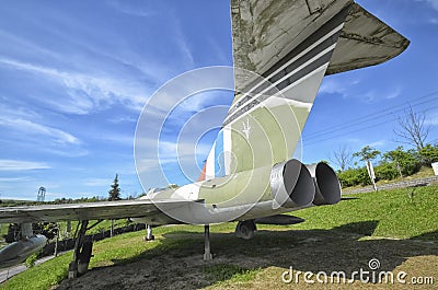 The rudder of a Gloster Javelin Editorial Stock Photo