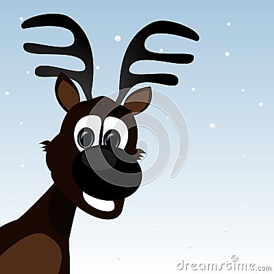 Rudolf the black nose reindeer Stock Photo