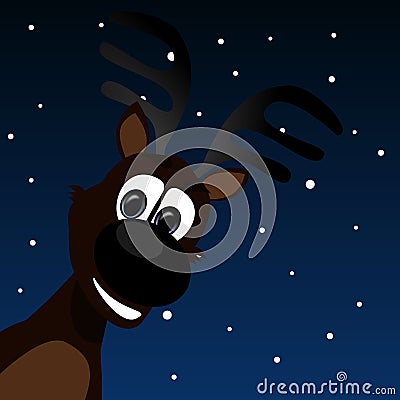 Rudolf the black nose reindeer Stock Photo