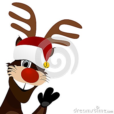 Rudolf the red nose reindeer Stock Photo