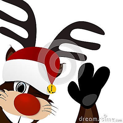 Rudolf the red nose reindeer Stock Photo