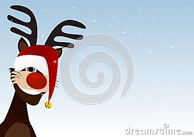 Rudolf the red nose reindeer Stock Photo